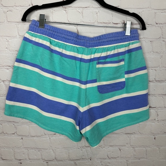 Wildfox Blue Striped pull on shorts beach casual comfort, sz M - Picture 3 of 5